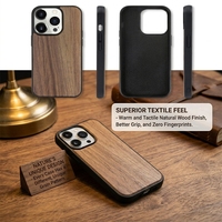 Coque de téléphone portable en bois gravé au laser de haute qualité, naturelle, pour iPhone 18 Pro