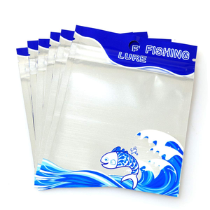 Sacs d'emballage alimentaire personnalisés en PE imprimé résistant à l'humidité avec fermeture éclair pour leurres de pêche et vers artificiels - Product Image 1