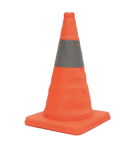 Cinta reflectante de cono de tráfico plegable, tela Oxford con Base de goma de PC para gestión de seguridad vial, producto de advertencia de tráfico - Product Image 1