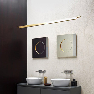 Nordic-Style Luxury <b>Dining</b> Table Pendant <b>Light</b> Minimalist Designer Office Conference Reception Desk Chandelier LED 36V Long - Product Image 5