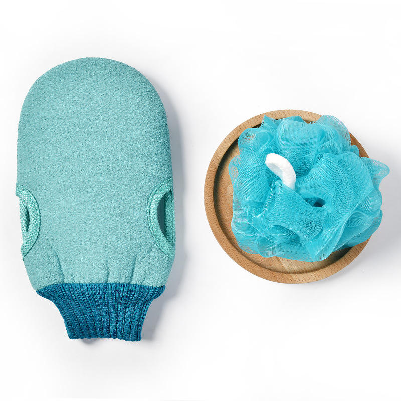 Ensemble de serviettes de bain et boules de bain nordiques vertes en deux pièces