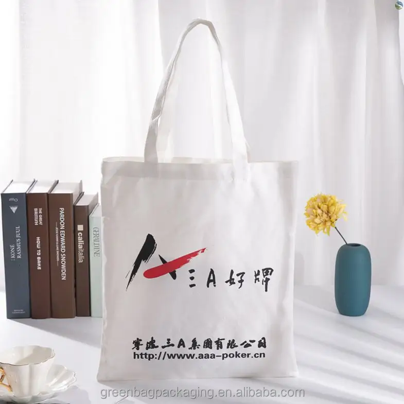 Sustainable Luxury Gift Bag Personalised Embroidery Custom Fabric Bags Packaging Green Color Canvas Tote Latest Crossbody