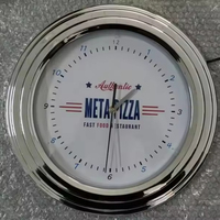 Neon Digitaluhr 15" 17" Turmform LED Neonlicht Wanduhr Doppelt Beleuchtet 12V Alarm ABS Material Kundenspezifisch für Unternehmen und Parks