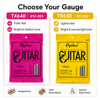 Senar Gitar Akustik Orphee 6-Senar Logam Tanpa Lapisan Finishing Matte TX630 TX640 - Produk Terlaris Grosir