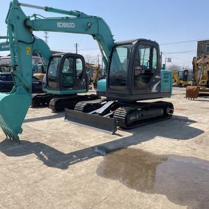 Excavadora sobre orugas usada Kobelco de Japón con motor y hoja de bulldozer de motor a precio bajo - Product Image 3