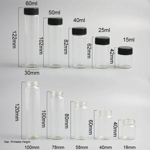 Boş Şeffaf vidalı üst konteyner tüp 15ml 25ml 40ml 50ml 60ml 2oz cam şişe vidalı kapak boncuk hediye ambalaj kullanımı - Product Image 6