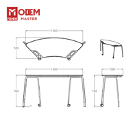 MINYI DOME Offre spéciale Mobilier d'intérieur au design moderne Table d'école éducative pour plusieurs personnes Table de communication avec bureau