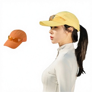 Casquette de camping d'été rétro américaine en gros, séchage rapide, cinq panneaux, visière plate, imperméable, broderie 3D, color-block - Product Image 3