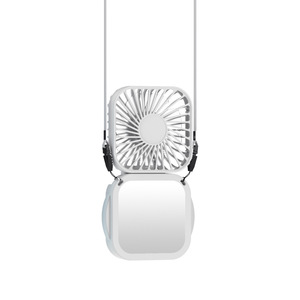 Nhà Máy Bán buôn 2024 mới gương văn phòng máy tính để bàn cổ vuông gấp quạt nhỏ cầm tay Túi xách tay USB sạc quạt nhỏ - Product Image 3