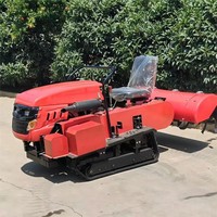 Tracteur chenillé rotatif autopropulsé Agri Zinger 35HP pour la récolte du riz, avec transmission par engrenages