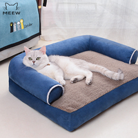 Canapé-lit pour animaux de compagnie amovible et lavable, tapis épais et chaud pour chiens de taille moyenne en hiver, adapté aux Teddy