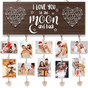 PineSolid creativo diseño <span class=keywords><strong>de</strong></span> bobinado decoración <span class=keywords><strong>de</strong></span> pared mesa superior pantalla transfronteriza amor memoria Mesa bobinado marco <span class=keywords><strong>de</strong></span> fotos <span class=keywords><strong>de</strong></span> <span class=keywords><strong>madera</strong></span> - Product Image 3