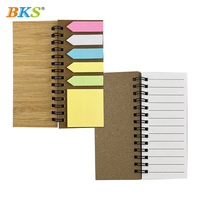 Blocs-notes autocollants multifonctionnels en bambou multicolores et règle pour étudiants - Papeterie personnalisable avec logo