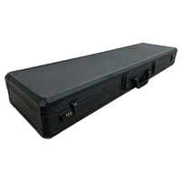 Kotak Gitar Hitam dengan Penutup yang Dapat Dikunci 135x40x20cm, Portabel & Tahan Guncangan, Hard Case untuk Gitar dan Bass