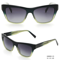 Lunettes de soleil classiques œil de chat noires pour femmes, monture brillante avec verres fumés, lunettes de soleil tendance G6069S