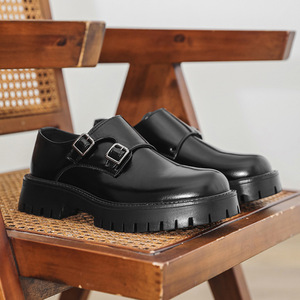 1791 Nuove <span class=keywords><strong>Scarpe</strong></span> da <span class=keywords><strong>Uomo</strong></span> Slip-on in Stile Britannico <span class=keywords><strong>con</strong></span> Punta Tonda, <span class=keywords><strong>Tacco</strong></span> Basso, Suola Spessa Traspirante in PU - Product Image 3