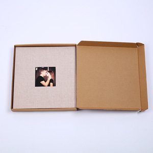Cubierta de lino DIY autoadhesivo álbum de fotos de memoria para álbum de recortes para 4*6 imagen 8*10 imagen para regalos de cumpleaños del Día de San Valentín - Product Image 4