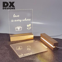 Bloc-notes en acrylique Transparent HD avec lumière LED, ornements créatifs de bureau, offre spéciale