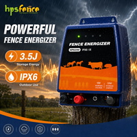 HPSFENCE ODM OEM HPSFENCE350 IPX6 Elektrische Omheining Energizer 12V 3.5J Omheininglader voor paardenweidegrenscontrole
