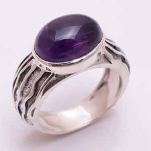 แหวนพลอยเงินแท้ 925 เครื่องประดับเงินอัญมณีลาบราดอร์ไทต์ธรรมชาติ ผู้จัดจําหน่ายเครื่องประดับเงินแท้โบราณ - Product Image 3