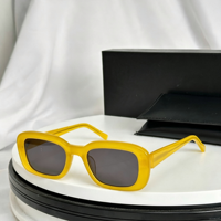 Lunettes de soleil unisexes en PC, monture carrée personnalisable, luxe, dégradé orange et or, protection UV400, pour la plage et les activités de plein air