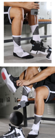 Chaussettes de basketball en gros à séchage rapide, légères et respirantes, chaussettes de sport mi-mollet
