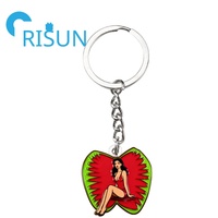 Porte-clés en métal en gros, motif plante carnivore de dessin animé, cadeau de botanique, feuille, dents, porte-clés personnalisé, mange-moi, piège à mouches Venus, porte-clés en émail