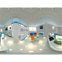 Panneau mural perforé pour vitrine de magasin de téléphonie mobile, comptoir de magasin de téléphones portables, design de mobilier