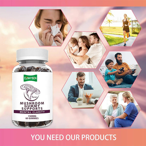Extracto de hongo orgánico Lions Mane Mushroom Gummies Nootropic <span class=keywords><strong>Brain</strong></span> Suplemento Cordyceps Reishi Shitake Maitake Mushroom Gummy - Product Image 5