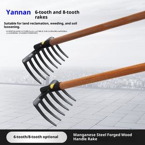 À Yannan, des râteaux à 6 <span class=keywords><strong>dents</strong></span> et à <span class=keywords><strong>8</strong></span> <span class=keywords><strong>dents</strong></span> sont utilisés pour la plantation de légumes, le labour et l'ameublissement du sol - Product Image 6
