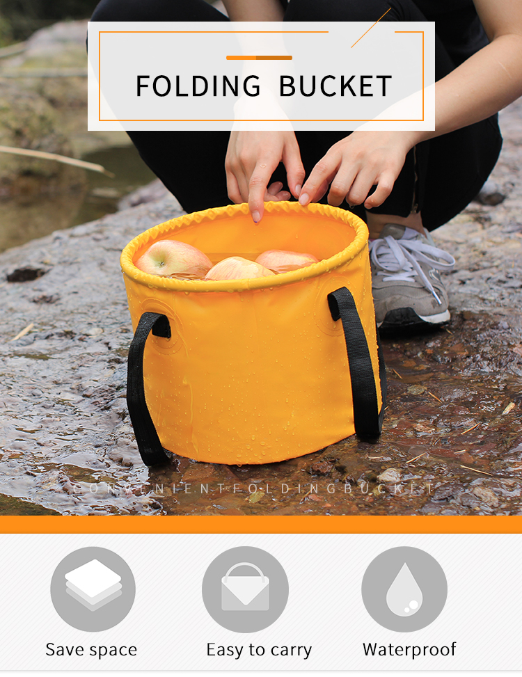 Multifunctional Soft Portable TOutdoor Wash Basin Folding Bucket Collapsible