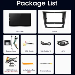 Autoradio per <span class=keywords><strong>Mercedes</strong></span> Benz Classe E <span class=keywords><strong>W211</strong></span> 2002-2010 con CarPlay Wireless e Android Auto, Lettore Multimediale GPS, Schermo Tattile 2 Din DVD - Product Image 6