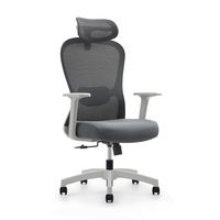 Chaise de bureau pivotante ergonomique moderne et contemporaine en maille, réglable, pour cadres professionnels