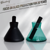 Bouteilles de diffuseur coniques en verre sans plomb personnalisées en usine, 50-300 ml, avec logo couleur personnalisé, vides, pour aromathérapie