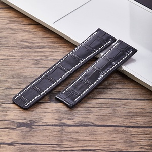 Bracelet de montre en cuir à motif bambou pour 100 Years Zero Aviation Timing Super Ocean <span class=keywords><strong>Avenger</strong></span> 20/22/24mm - Product Image 4