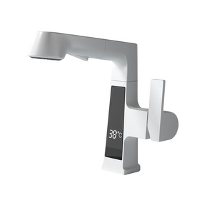 Grifo Extraíble Multifuncional con Pantalla Digital Inteligente, Ajuste de Agua Fría y Caliente para Baño y Cocina, Accesorio para el Hogar - Product Image 1