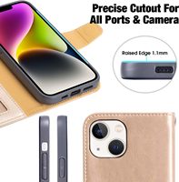 Étui de luxe pour iPhone 14 12 13 Pro Max, étui à rabat en cuir, portefeuille pour téléphone portable, coque magnétique antichoc avec porte-cartes