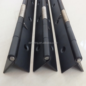 Engsel Piano Pegas Hitam Baja Anti Karat 304 untuk Pintu Jendela Lemari Kotak Aksesoris Furnitur - Product Image 3