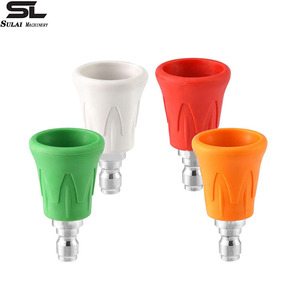 Sulai <b>Machinery</b> <b>Car</b> Wash Nozzle 1/4 Quick Connect Multicolor Stainless Steel Anti Splash Fan Shape Water Gun Accessory - Product Image 1