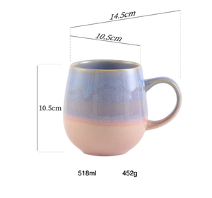 Oversized Fat <span class=keywords><strong>Cute</strong></span> Belly Caneca com alça Caneca cerâmica para chá Latte Leite Água Natal Gift Home Office usado Caneca de água - Product Image 4