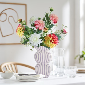 2 искусственных стебля георгина — высококачественные искусственные георгины для весны и лета, подходят для свадеб, выпускных вечеров - Product Image 3