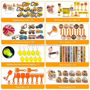 Construction fête d'<span class=keywords><strong>anniversaire</strong></span> fournitures tasses assiettes signes serviettes nappe 79 pièces ingénierie de la Construction jouets à thème pour garçon - Product Image 5