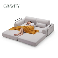 Weiches Neues Bestseller Komfortables Hochdichtes Doppel-Schlafsofa für Wohnzimmer Apartment Faltbares Verstellbares Stoffsofa