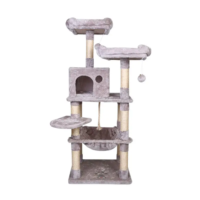 Chinese Pet Cat Tree Factory Play House Fabriek Staan Meubels Met Krabpalen Voor Kittens Katten