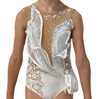 Offre Spéciale personnalisé moderne élégant gymnastique rythmique scène compétition porter Unitard polyester justaucorps sublimé Performance