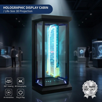 Affichage holographique 3D grand format 75 pouces, tube holographique interactif numérique AI, écran transparent personnalisé pour événements en musée en intérieur