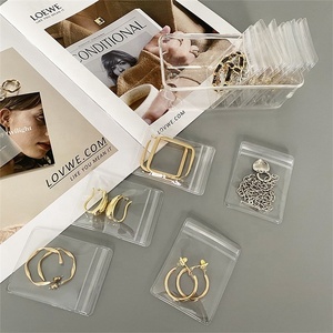 With Logo Clear Frosted Zipper Jewelry Pocket Dust Bags Small Packaging Bags Jewelry Pouch Chuanghua Plastic for Jewelry Pvc CH