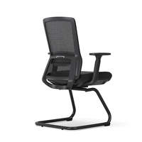 Chaise de bureau durable fabriquée en usine, chaise de conférence, chaise d'attente pour visiteurs, chaise de réception sans roulettes, chaise de travail de bureau, 150 kg