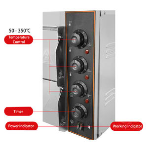 Horno eléctrico negro para Pizza, doble cubierta - Product Image 3