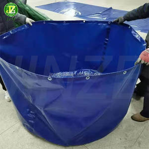 Bâche circulaire noire galvanisée pliable amovible étang de pisciculture feuille de bâche en Pvc aquarium - Product Image 2